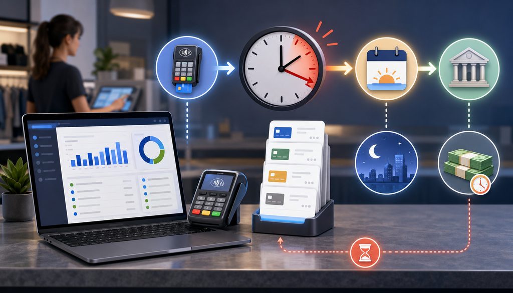 Payment batch closing after processor cutoff causing delayed settlement